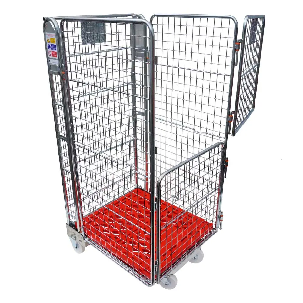 Four Sided Split Gate Plastic Base Mesh Roll Pallet Four Sided Split Gate Plastic Base Mesh Roll Pallet