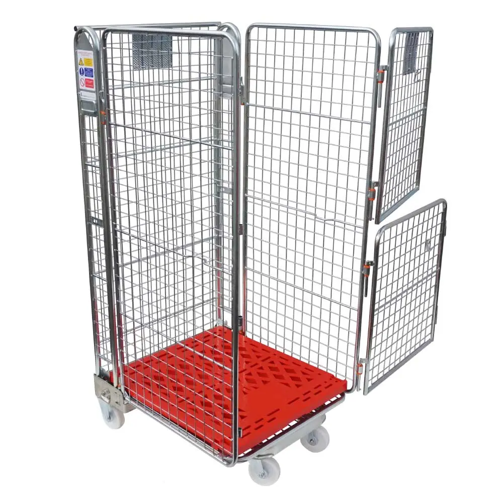 Four Sided Split Gate Plastic Base Mesh Roll Pallet Four Sided Split Gate Plastic Base Mesh Roll Pallet